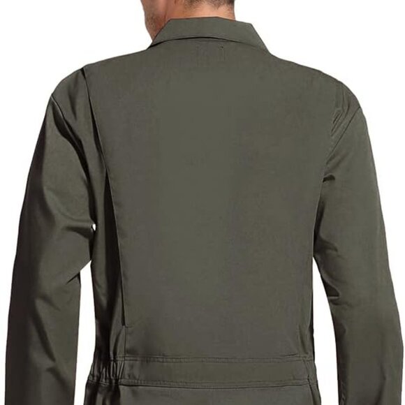 Men's Long Sleeve Stain & Wrinkle Resistant Work Coveralls with Pockets Sz XL - Picture 4 of 9